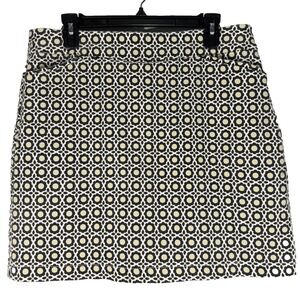 Croft & Barrow Pull-On Skort – Black White Geometric, Size 12 Preppy Golf wear